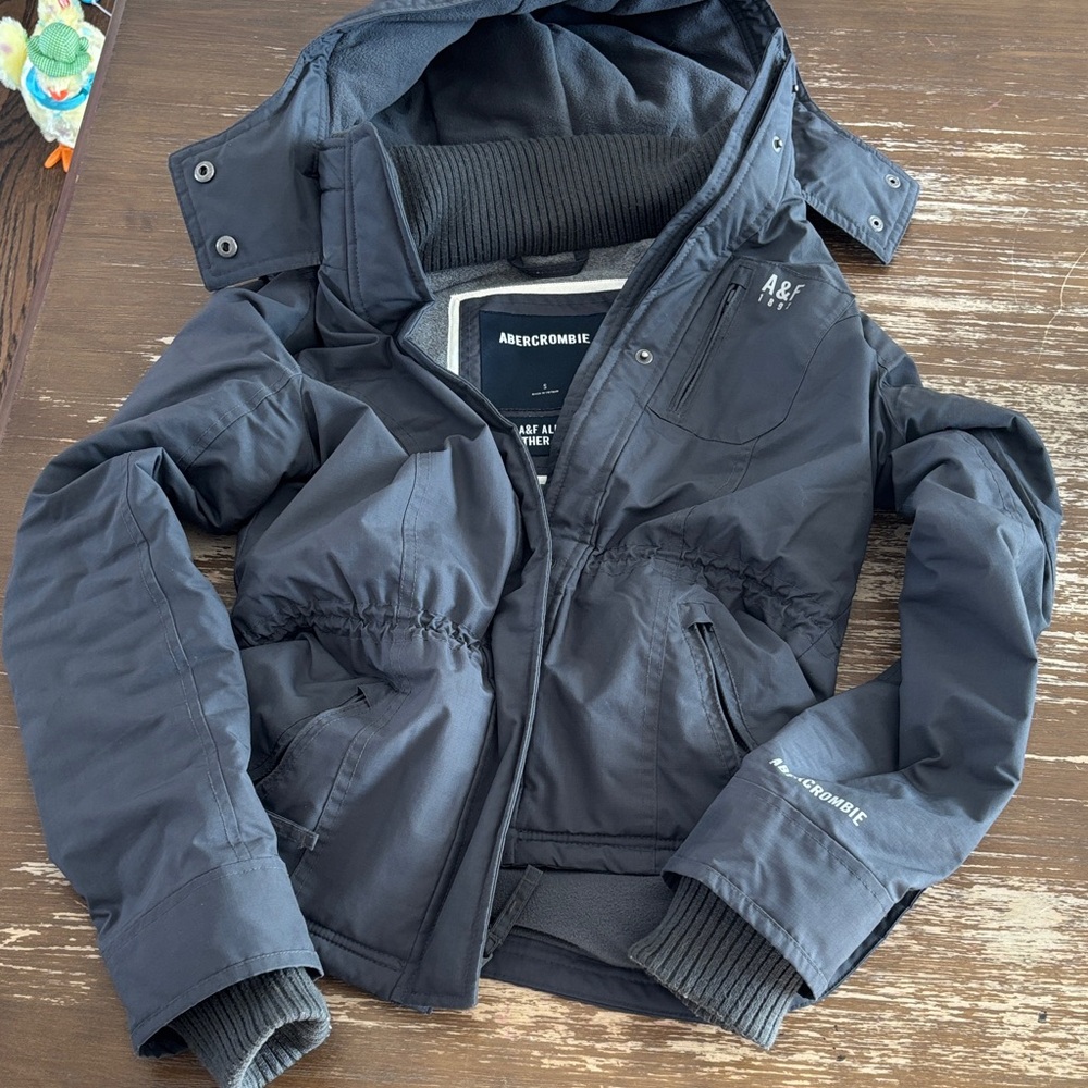 Abercrombie & Fitch Dark Gray Puffer Jacket
